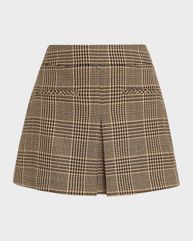 Pavaline Houndstooth Mini Skirt